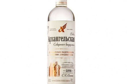 Vodka Arxangelskaia 500GR at Tbilisuri Ezo Georgian restaurant in Tbilisi }}